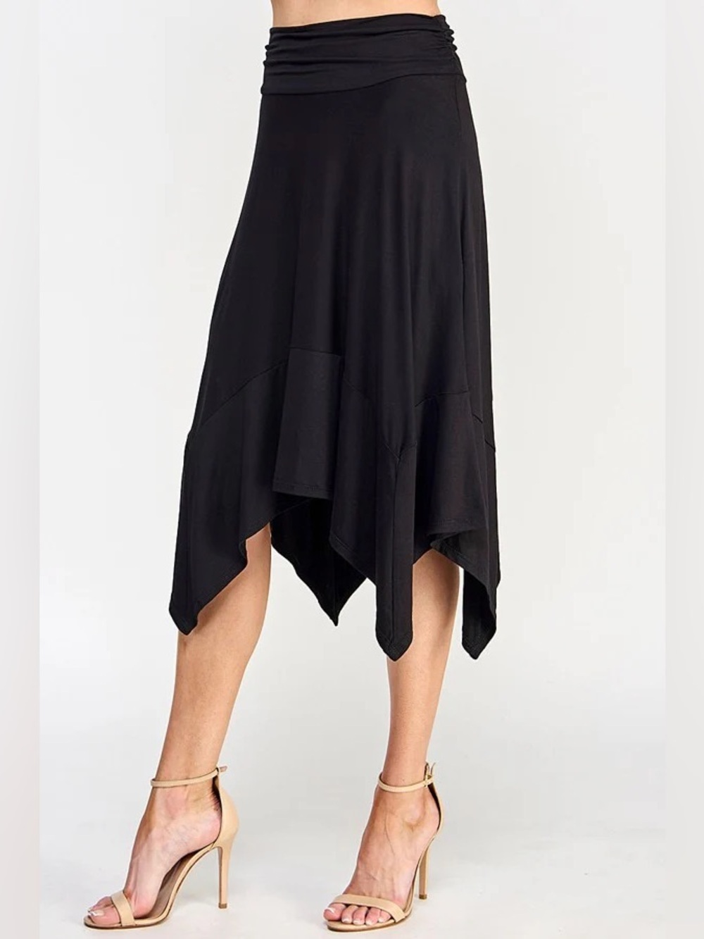 Black Asymmetrical Skirt - Picture 2 of 3